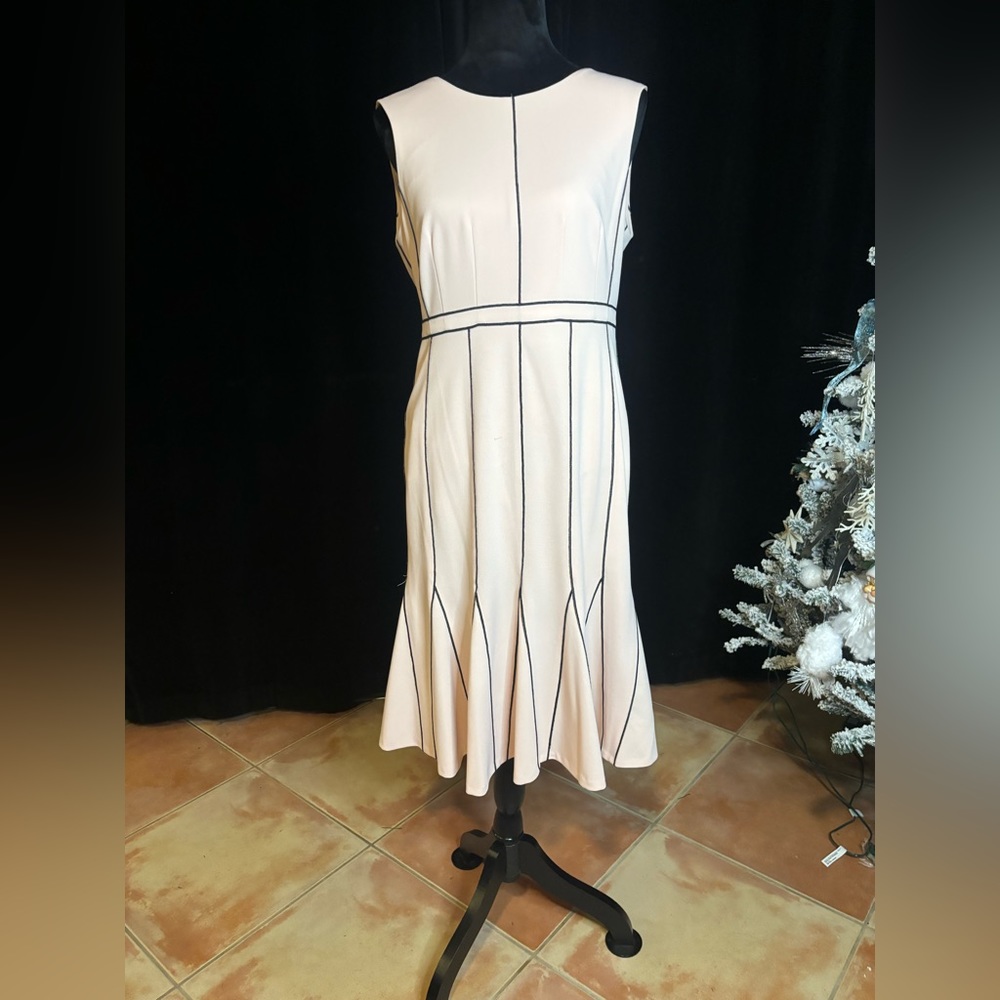 Light pink and black striped dress